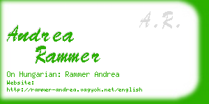 andrea rammer business card